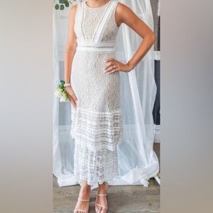Lulus white midi dress